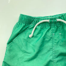 Load image into Gallery viewer, Boys H&amp;T, green lightweight board shorts, elasticated, EUC, size 4,  