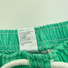 Load image into Gallery viewer, Boys H&amp;T, green lightweight board shorts, elasticated, EUC, size 4,  