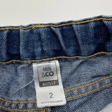 Load image into Gallery viewer, Boys Kids &amp; Co, blue denim jean shorts, adjustable, GUC, size 2,  
