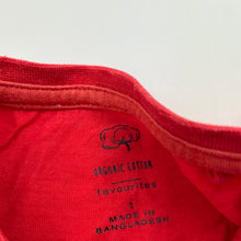 Load image into Gallery viewer, unisex Favourites, red organic cotton t-shirt / top, FUC, size 1,  