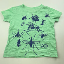 Load image into Gallery viewer, Boys Carters, green cotton t-shirt / top, insects, EUC, size 1-2,  