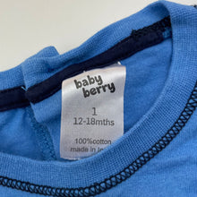 Load image into Gallery viewer, Boys Baby Berry, blue cotton t-shirt / top, GUC, size 1,  