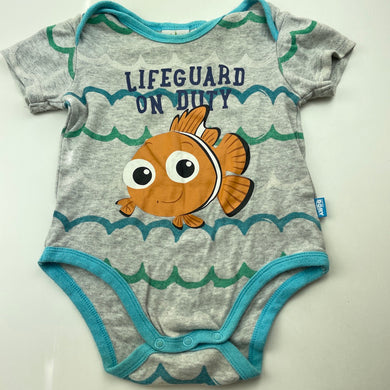 unisex Disney, Nemo cotton bodysuit / romper, FUC, size 0,  