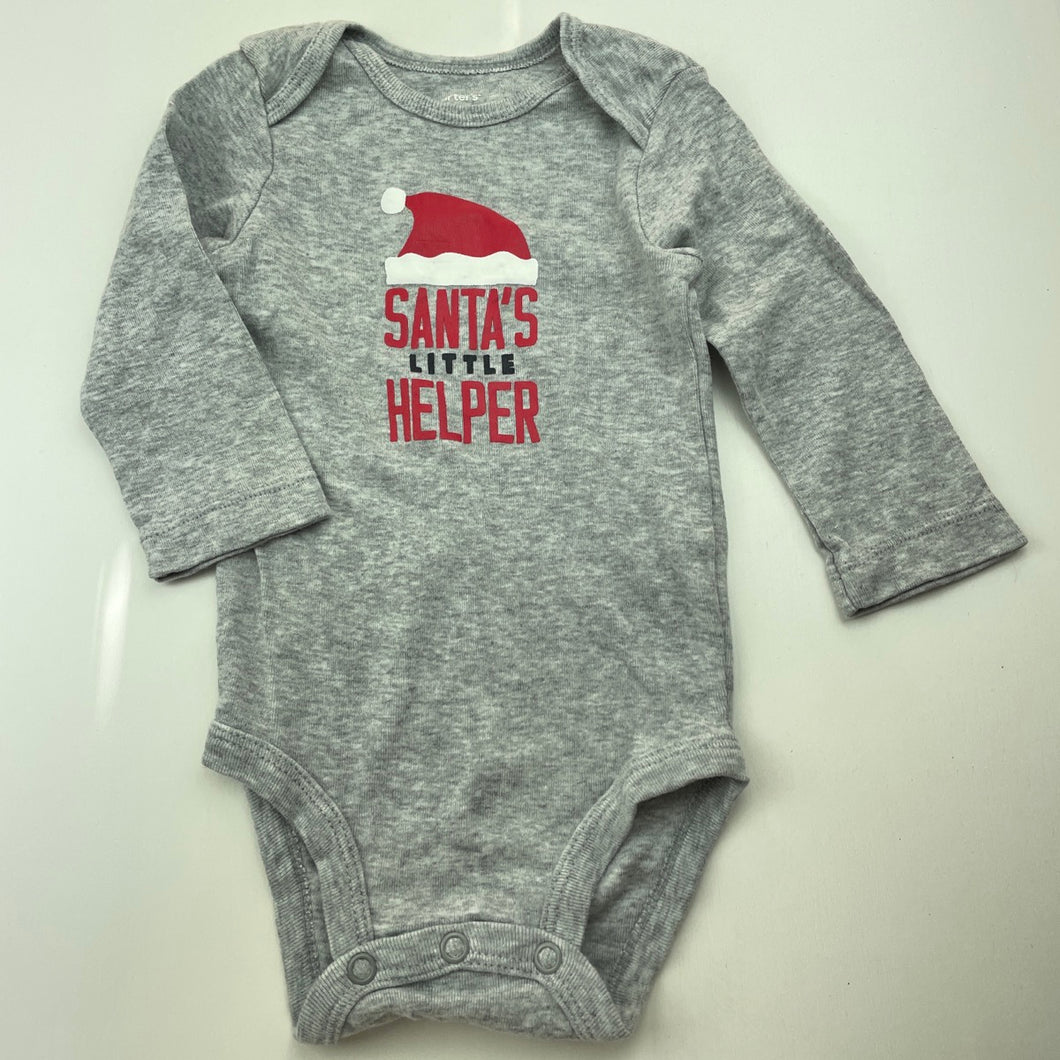 unisex Carters, cotton Christmas bodysuit / romper, EUC, size 00,  