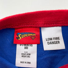 Load image into Gallery viewer, Boys DC Comics, Superman cotton t-shirt / top, EUC, size 000,  