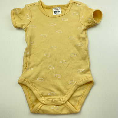 unisex Anko, soft cotton bodysuit / romper, EUC, size 000,  