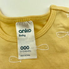 Load image into Gallery viewer, unisex Anko, soft cotton bodysuit / romper, EUC, size 000,  