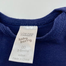 Load image into Gallery viewer, unisex Baby Berry, blue cotton singletsuit / romper, FUC, size 00,  