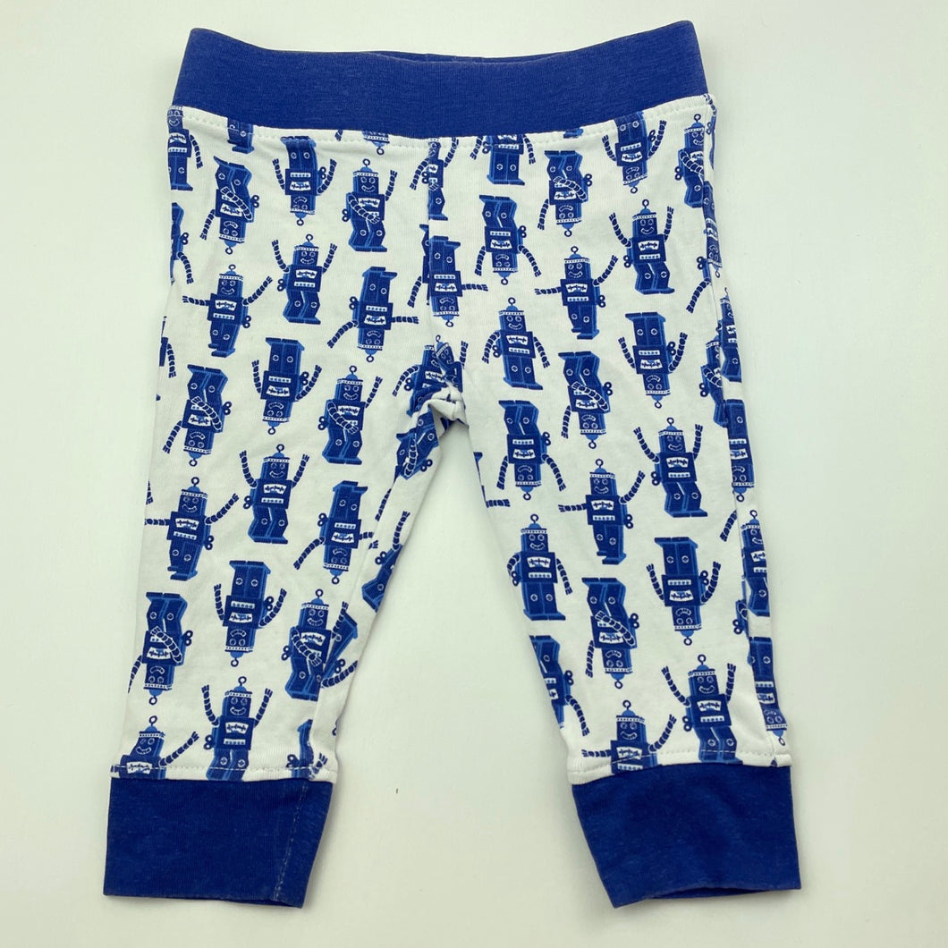 Boys Target, stretchy leggings / bottoms, robots, EUC, size 00,  