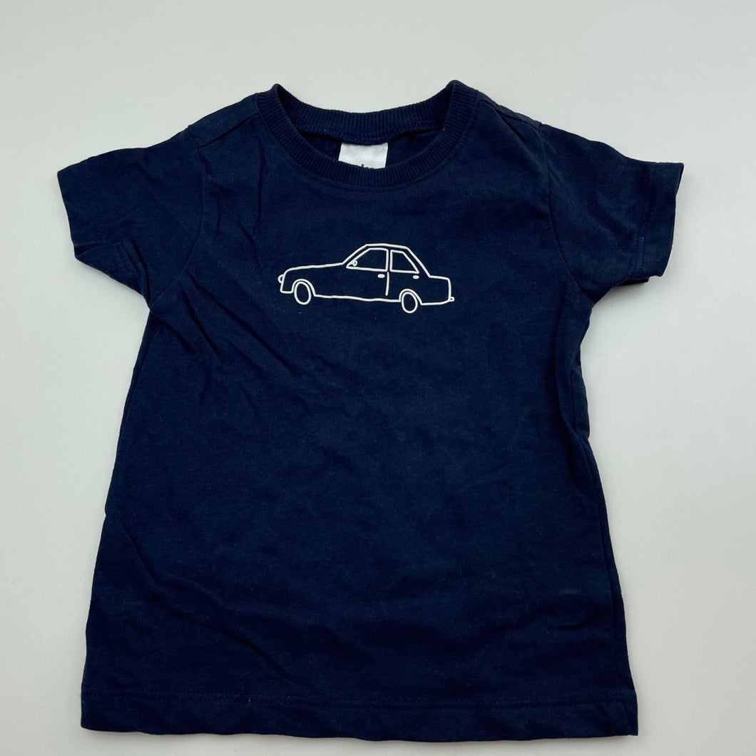 Boys Anko, navy cotton t-shirt / top, EUC, size 00,  