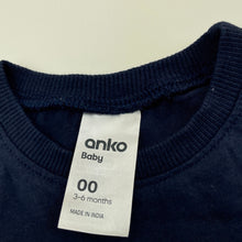 Load image into Gallery viewer, Boys Anko, navy cotton t-shirt / top, EUC, size 00,  