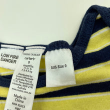 Load image into Gallery viewer, Boys Carters, striped cotton bodysuit / romper, GUC, size 0,  