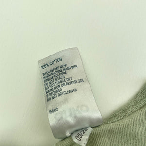unisex Anko, green cotton singletsuit / romper, GUC, size 000,  