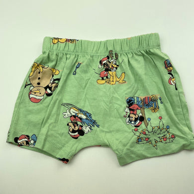 unisex Disney, Mickey / Minnie Christmas cotton shorts, EUC, size 000,  