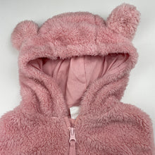Load image into Gallery viewer, Girls Baby Berry, cotton lined fleece hooded vest, GUC, size 1,  