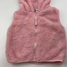 Load image into Gallery viewer, Girls Baby Berry, cotton lined fleece hooded vest, GUC, size 1,  
