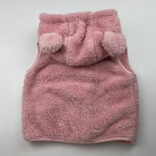 Load image into Gallery viewer, Girls Baby Berry, cotton lined fleece hooded vest, GUC, size 1,  