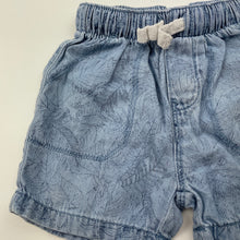 Load image into Gallery viewer, Boys Dymples, chambray cotton shorts, elasticated, GUC, size 0,  