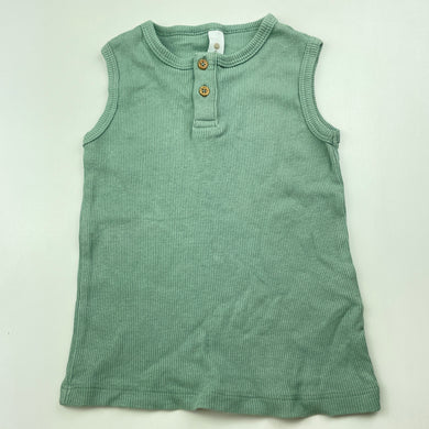 unisex Dymples, ribbed organic cotton blend top, GUC, size 1,  