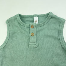 Load image into Gallery viewer, unisex Dymples, ribbed organic cotton blend top, GUC, size 1,  