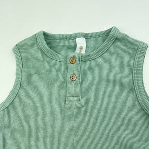 unisex Dymples, ribbed organic cotton blend top, GUC, size 1,  