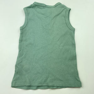 unisex Dymples, ribbed organic cotton blend top, GUC, size 1,  