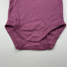 Load image into Gallery viewer, Girls Baby Berry, pointelle cotton ruffle bodysuit / romper, EUC, size 1,  