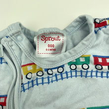 Load image into Gallery viewer, Boys Sprout, organic cotton blend zip romper, GUC, size 000,  