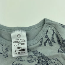 Load image into Gallery viewer, unisex Target, soft feel organic cotton bodysuit / romper, EUC, size 000,  