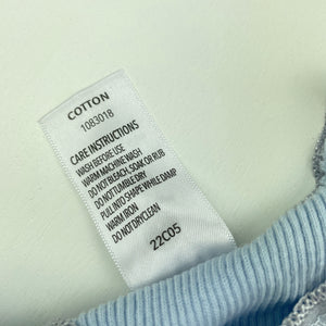 unisex Dymples, blue ribbed cotton singlet top, GUC, size 000,  
