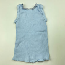Load image into Gallery viewer, unisex Dymples, blue ribbed cotton singlet top, GUC, size 000,  