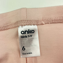 Load image into Gallery viewer, Girls Anko, pink stretchy leggings, Inside leg: 43cm, EUC, size 6,  