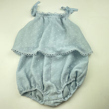 Load image into Gallery viewer, Girls Bardot Junior, lined lightweight romper, marks on front, FUC, size 2,  