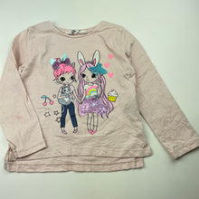 Load image into Gallery viewer, Girls H&amp;M, flip sequin cotton long sleeve top, marks on sleeves, FUC, size 4,  