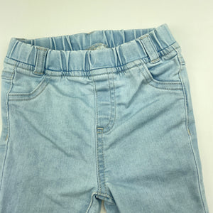 Girls Dymples, stretch denim leggings / jeggings, elasticated, Inside leg: 24cm, GUC, size 1,  