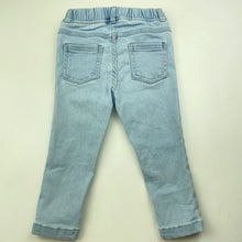 Load image into Gallery viewer, Girls Dymples, stretch denim leggings / jeggings, elasticated, Inside leg: 24cm, GUC, size 1,  