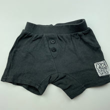 Load image into Gallery viewer, Boys Baby Baby, grey cotton shorts, elasticated, FUC, size 000,  