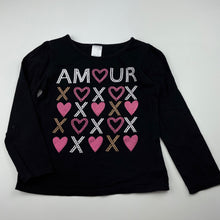 Load image into Gallery viewer, Girls Ollies Place, stretchy long sleeve t-shirt / top, mark back right sleeve , FUC, size 4,  