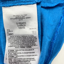 Load image into Gallery viewer, Boys GAP, blue cotton t-shirt / top, FUC, size 3,  