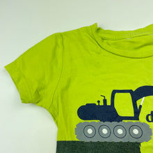 Load image into Gallery viewer, Boys Ollies, green t-shirt / top, dinosaur, no size, armpit to armpit: 33cm, FUC, size 4-5,  