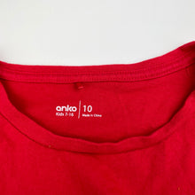 Load image into Gallery viewer, Girls Anko, red cotton CHristmas t-shirt / top, cat, EUC, size 10,  