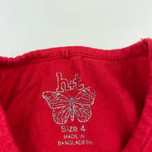 Load image into Gallery viewer, Girls H&amp;T, cotton Christmas t-shirt / top, GUC, size 4,  