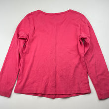 Load image into Gallery viewer, Girls pink, cotton long sleeve top, no labels, armpit to armpit: 34cm, FUC, size 6-7,  
