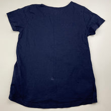 Load image into Gallery viewer, Girls KID, navy cotton t-shirt / top, GUC, size 5,  
