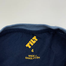 Load image into Gallery viewer, Boys Tilt, blue cotton long sleeve t-shirt / top, GUC, size 4,  