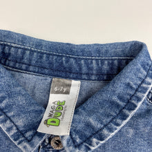 Load image into Gallery viewer, Boys WAGA DUDE, casual short sleeve shirt, missing button, FUC, size 6-7,  