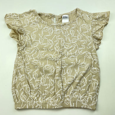 Girls Anko, stretchy crinkle short sleeve top, FUC, size 4,  