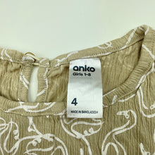 Load image into Gallery viewer, Girls Anko, stretchy crinkle short sleeve top, FUC, size 4,  
