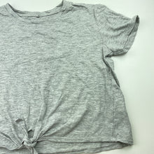 Load image into Gallery viewer, Girls Anko, grey marle tie front t-shirt / top, GUC, size 9,  