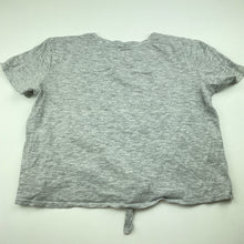 Load image into Gallery viewer, Girls Anko, grey marle tie front t-shirt / top, GUC, size 9,  